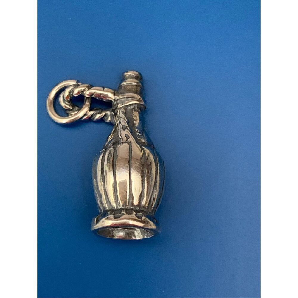 Wine Jug Sterling Silver Jewelry Charm #vino #decanter #carafe #party